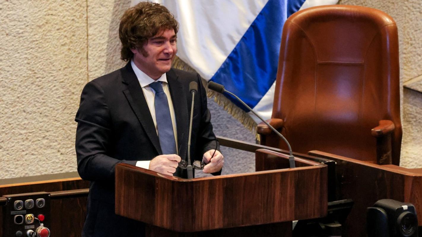 Javier Milei enfrenta intento de protesta durante visita a universidad en Jerusalén