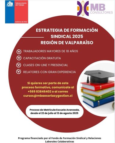 Matrículas abiertas Escuela Sindical Nivel Avanzado Valparaíso 2025