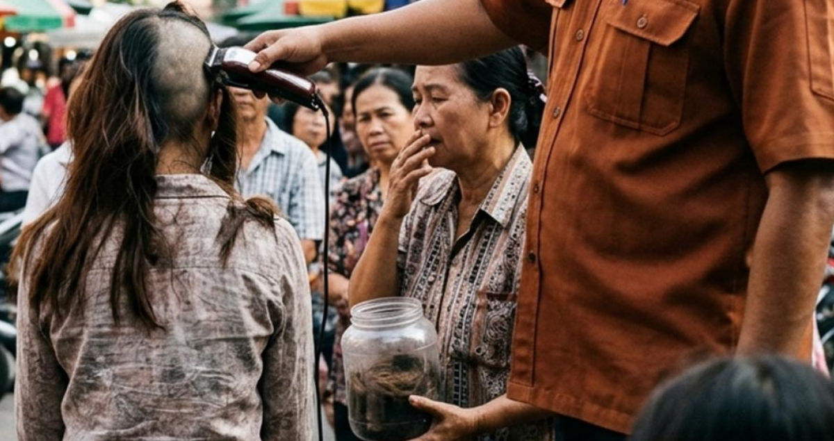 mujer rapada Bangkok